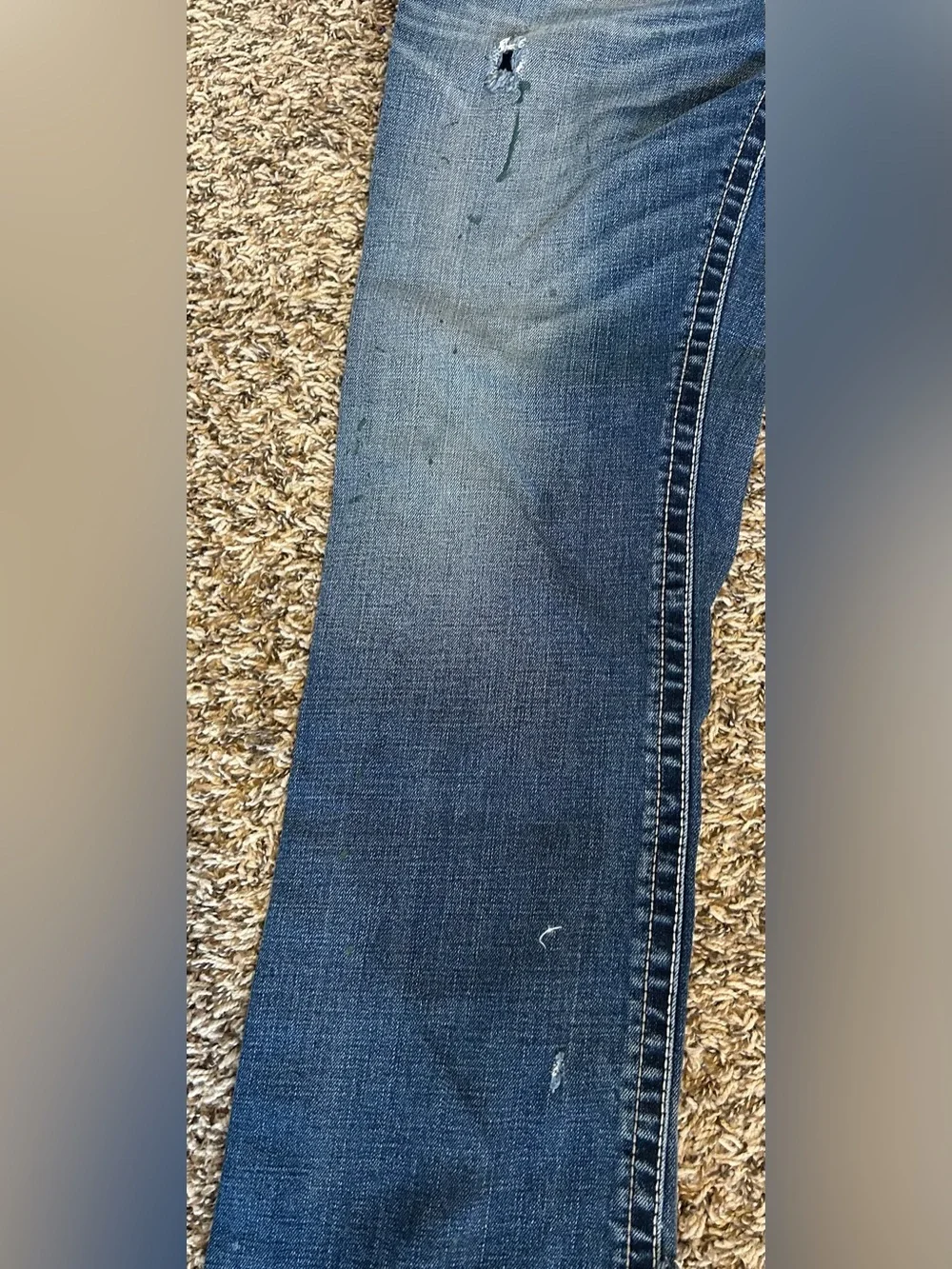 ARIAT M4 Relaxed Boot Cut Jeans Mens 32x32 Distressed Blue